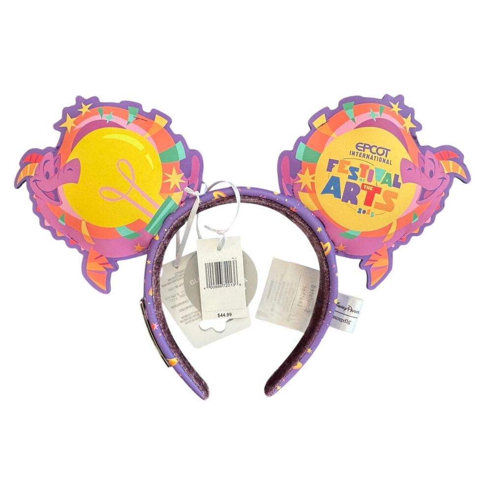 2025 Disney World EPCOT Festival of the Arts Figment Glow Loungefly Ear Headband